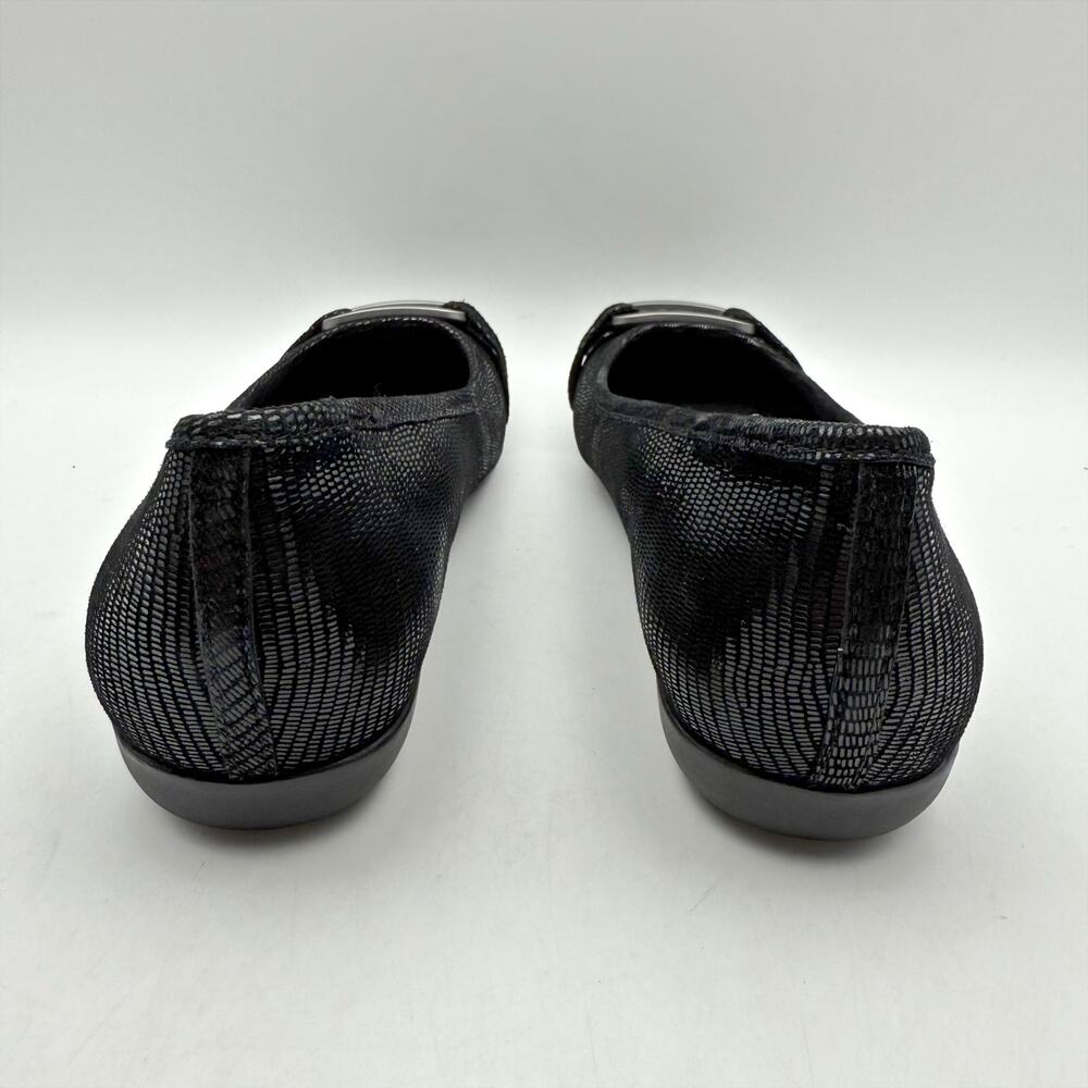 Trotters Womens Sizzle Flats US 7 Narrow EU 37.5 Black Leather Slip On NWOB - Picture 10 of 13